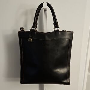 Black Leather Tote Bag